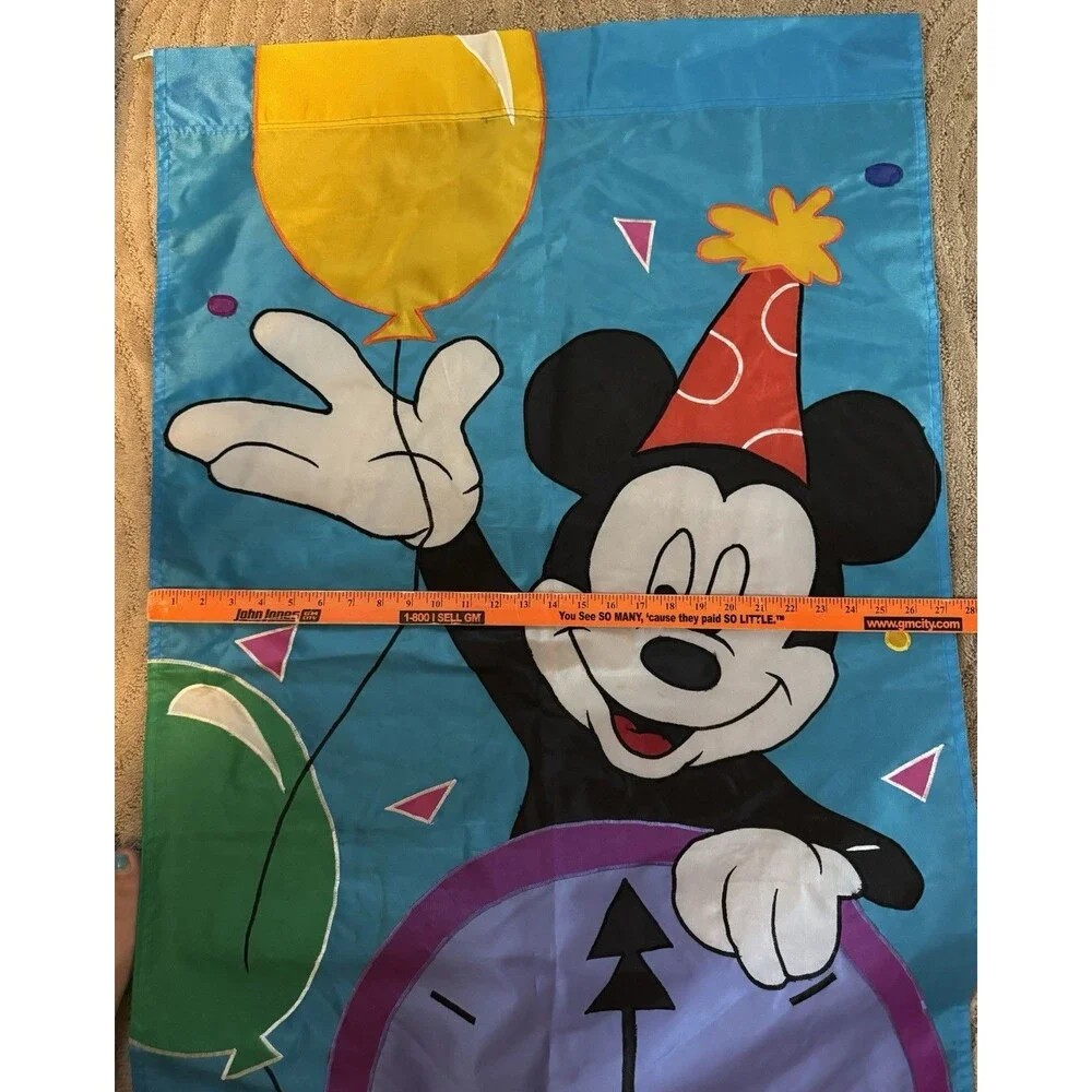 vintage 90s disney Winnie the Pooh & Mickey Holiday Yard Flags